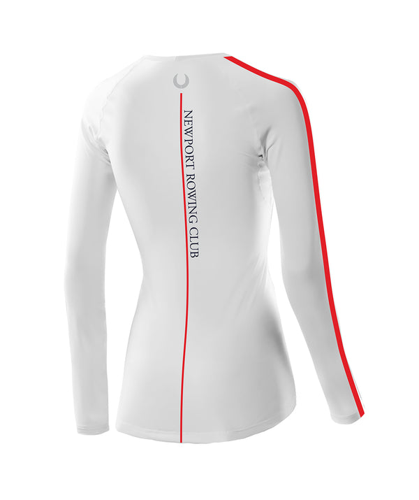 Women's Newport Rowing Club Base Layer LS  - White/Red