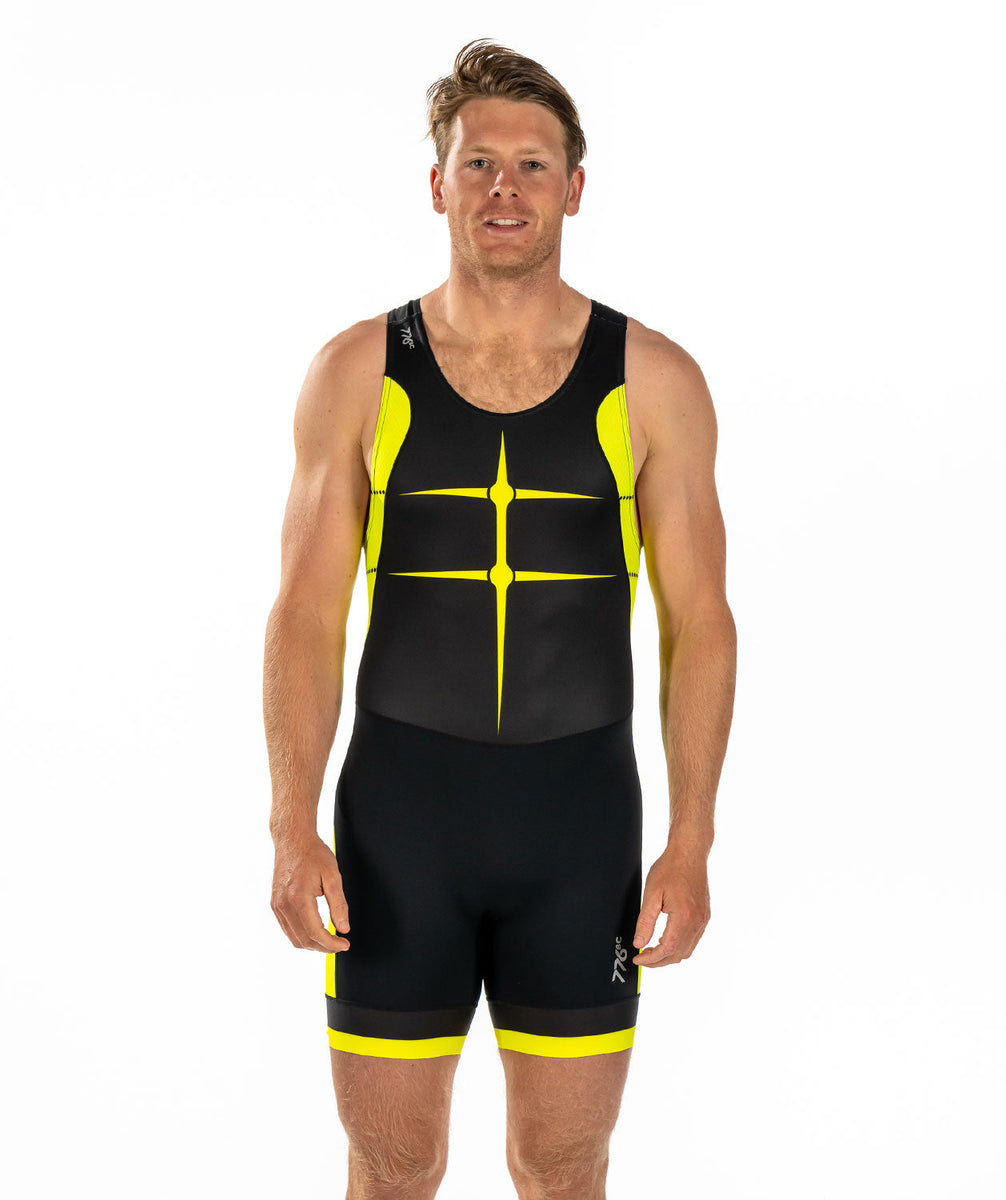Men's Motion Pro Rowing Unisuit Black/Neon Yellow 776BC