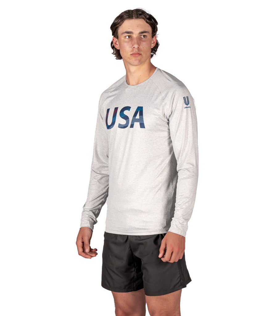 Men's 776BC x USRowing USA Active LS T-Shirt 01 - Gray