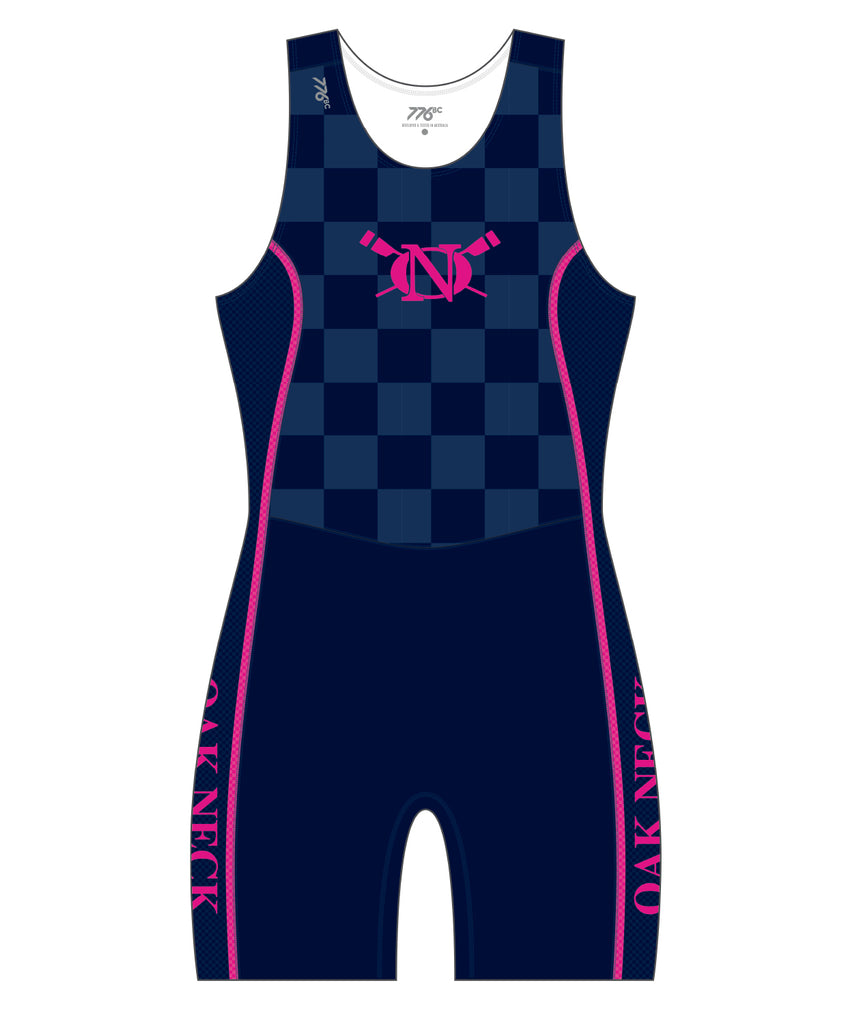 Women's Oak Neck Rowing Practice Pro Unisuit - Navy/Pink