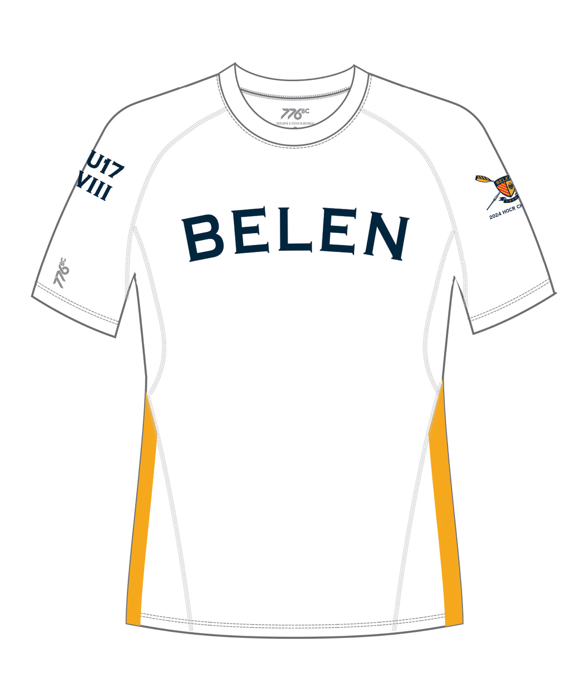 Men's Belen Jesuit HOCR Champions Base Layer SS - White