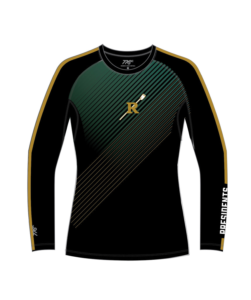 Women's FDR Crew Base Layer LS - Black/Green