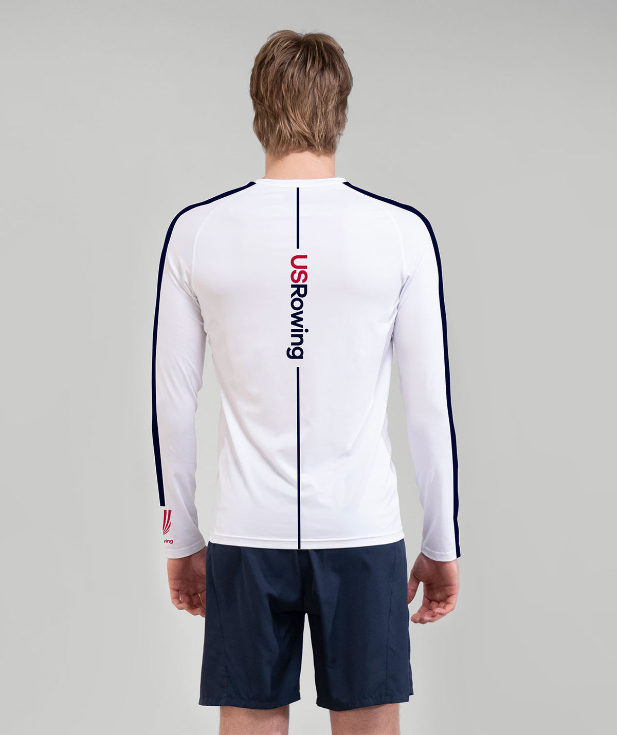 Men's 776BC X USRowing Ascent Base Layer LS - White/Grey