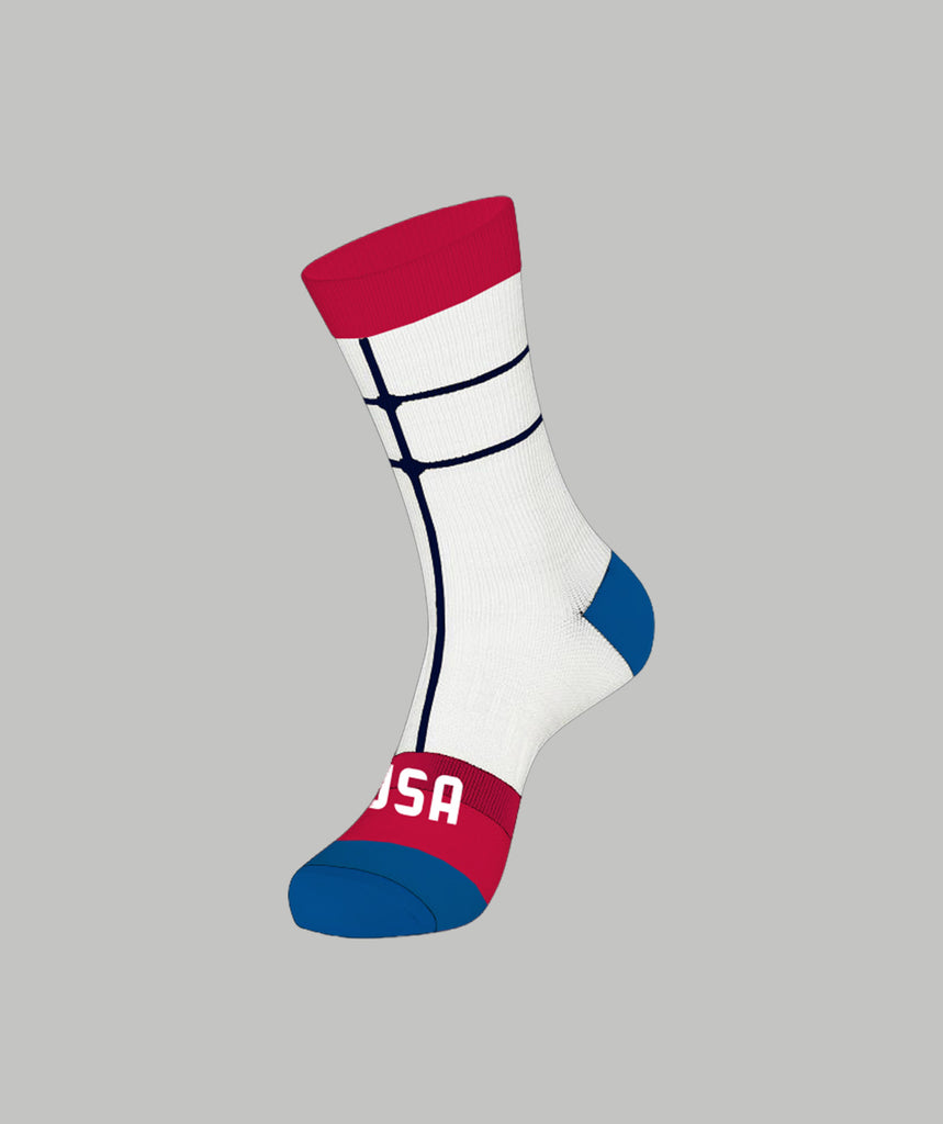 Unisex 776BC X USRowing Motion Performance Socks - Red/White/Blue