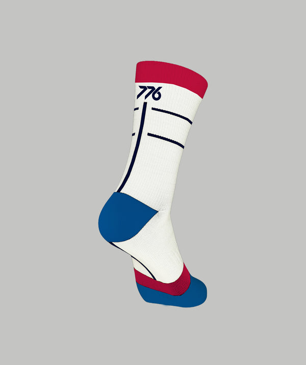 Unisex 776BC X USRowing Motion Performance Socks - Red/White/Blue