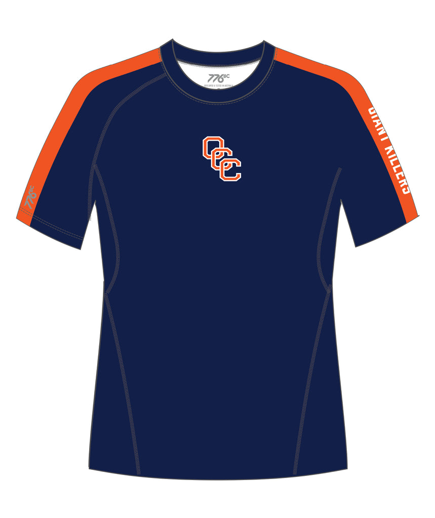 Men's Orange Coast Base Layer SS - Navy/Orange