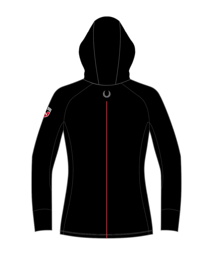 Women's Northeastern University Tech 1/4 Zip Hoodie - Black/Red