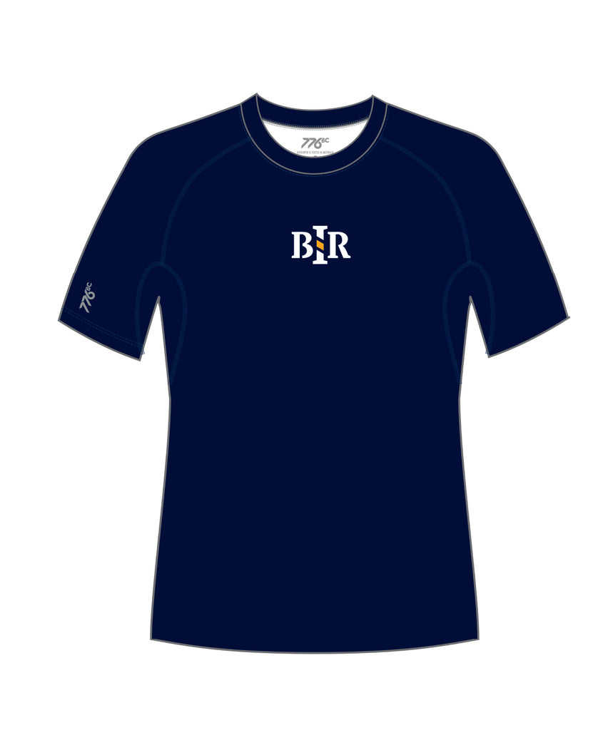 Women's Bainbridge Island Rowing Training T-Shirt SS - Navy/Yellow