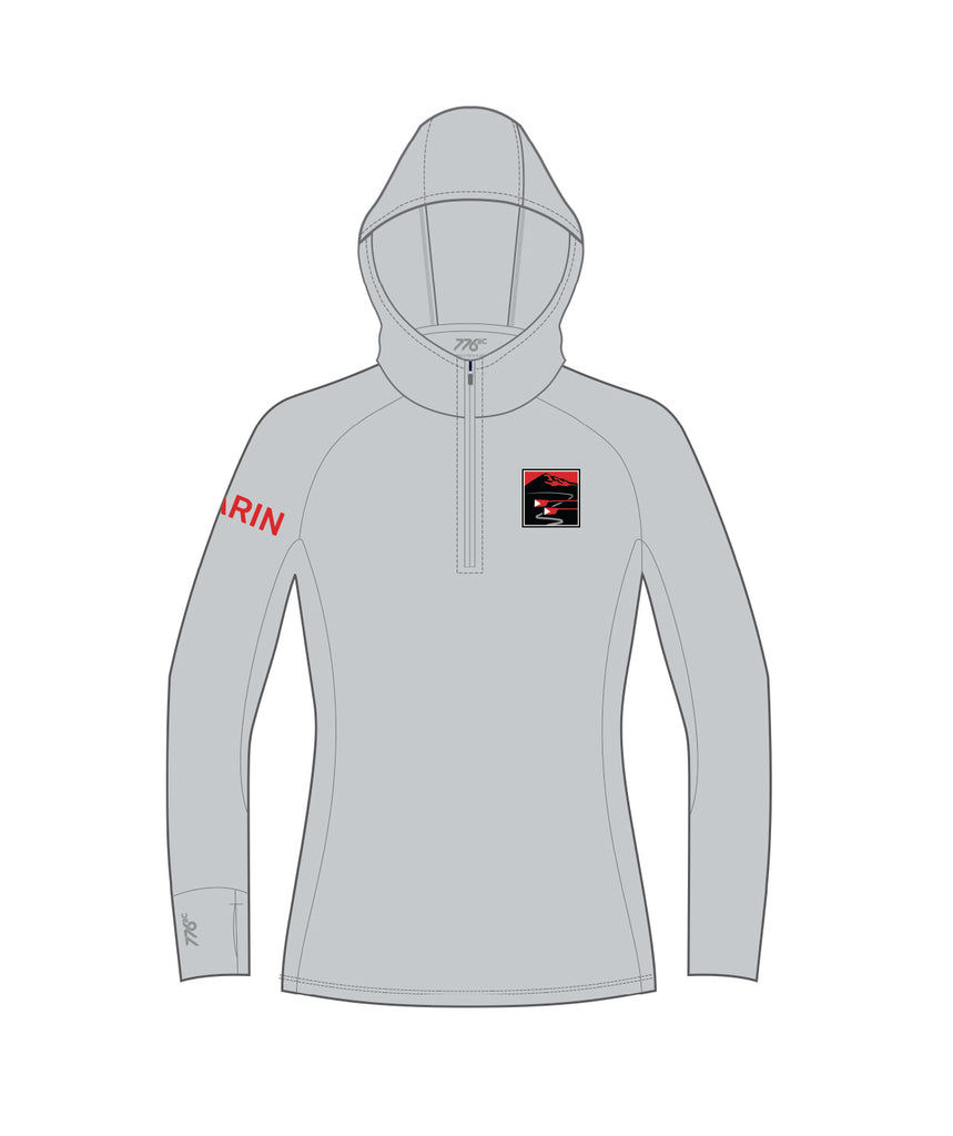 Women's Marin Rowing Tech 1/4 Zip Hoodie - Grey