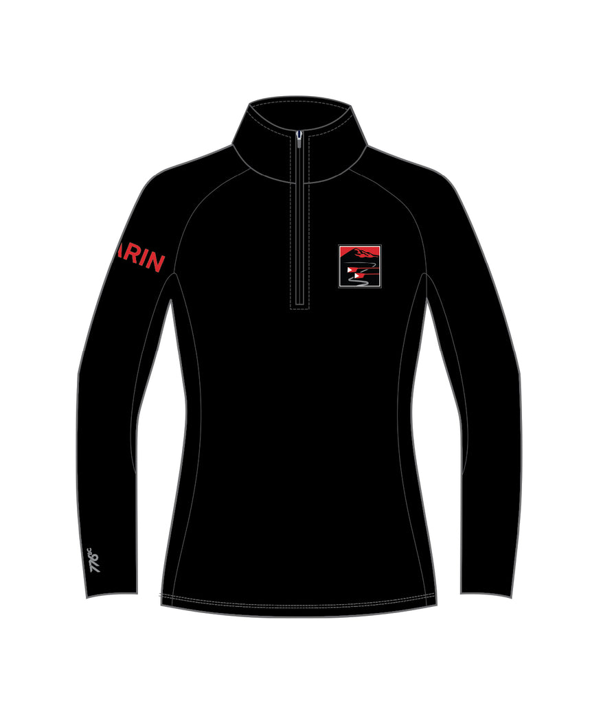 Women's Marin Rowing Tech 1/4 Zip LS - Black