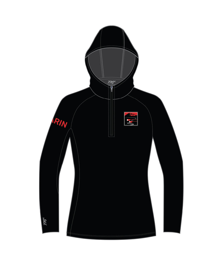 Women's Marin Rowing Tech 1/4 Zip Hoodie - Black
