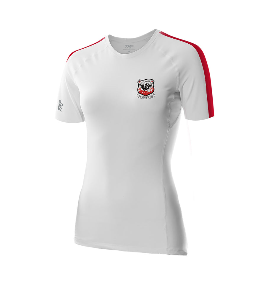Women's Atlanta Rowing Base Layer SS - White/Red
