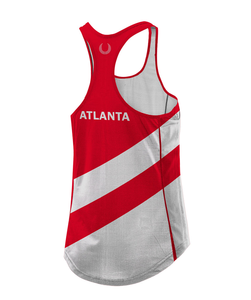 Women's Atlanta Rowing Performance Tank - White/Red