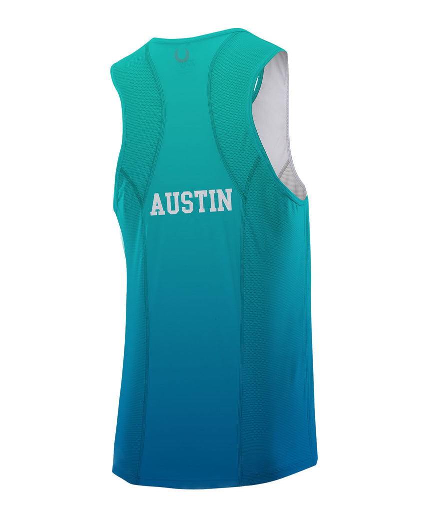 Men's Austin Rowing Club Performance Tank - Blue/Black