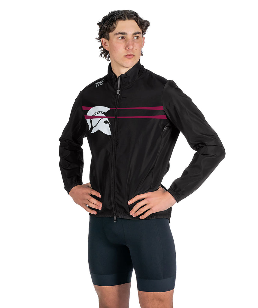Men's Burnt Hills Cirrostratus Wind Jacket - Black/Maroon