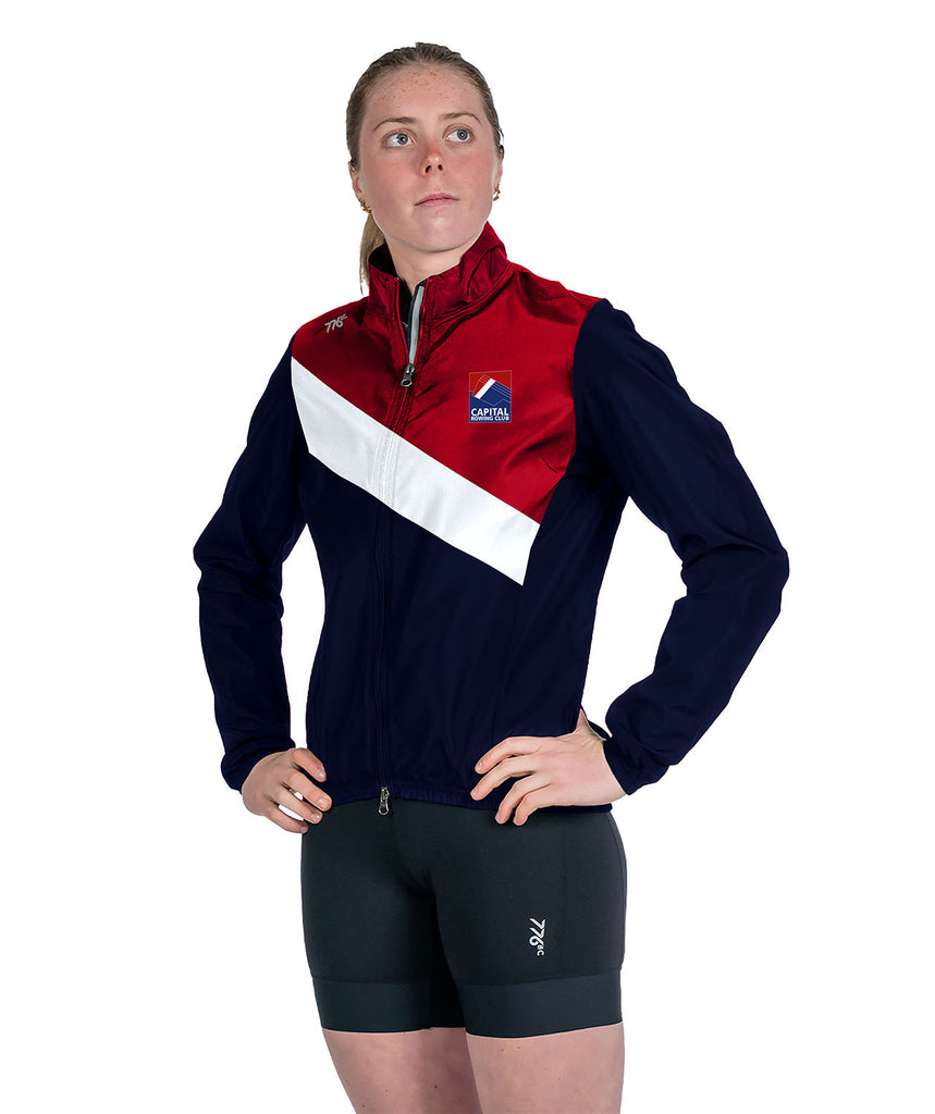 Women's Capital Rowing Club Masters Cirrostratus Wind Jacket - Navy/Red