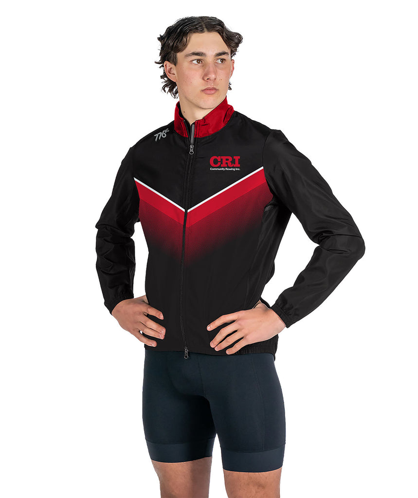 Men's Community Rowing Inc. 40th Anniversary Cirrostratus Wind Jacket - Black/Red