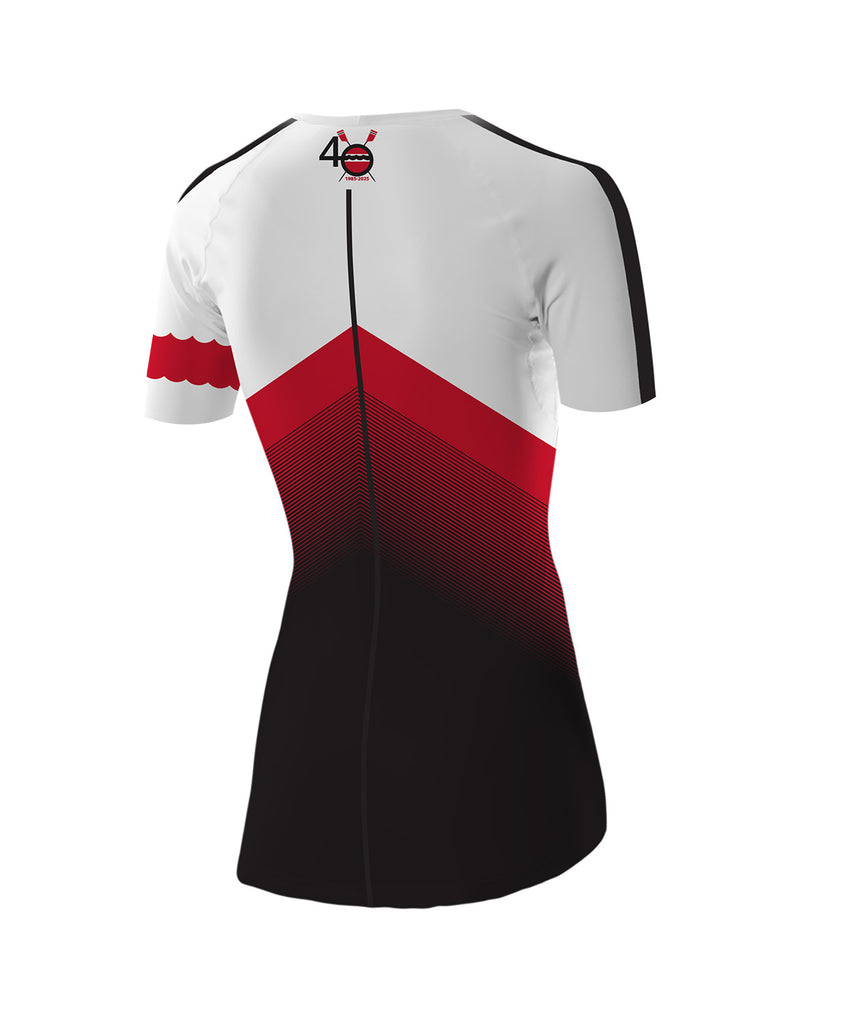 Women's Community Rowing Inc. 40th Anniversary Base Layer SS - White/Red