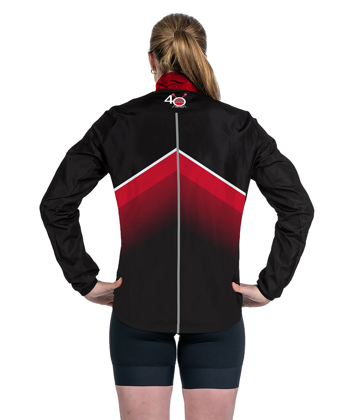 Women's Community Rowing Inc. 40th Anniversary Cirrostratus Wind Jacket - Black/Red