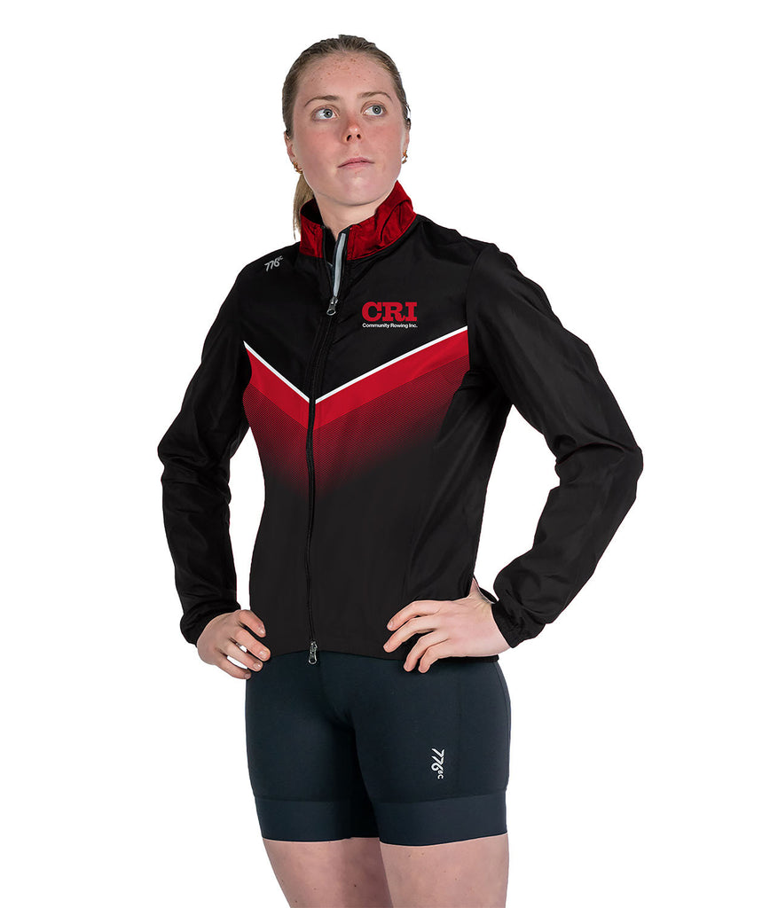 Women's Community Rowing Inc. 40th Anniversary Cirrostratus Wind Jacket - Black/Red