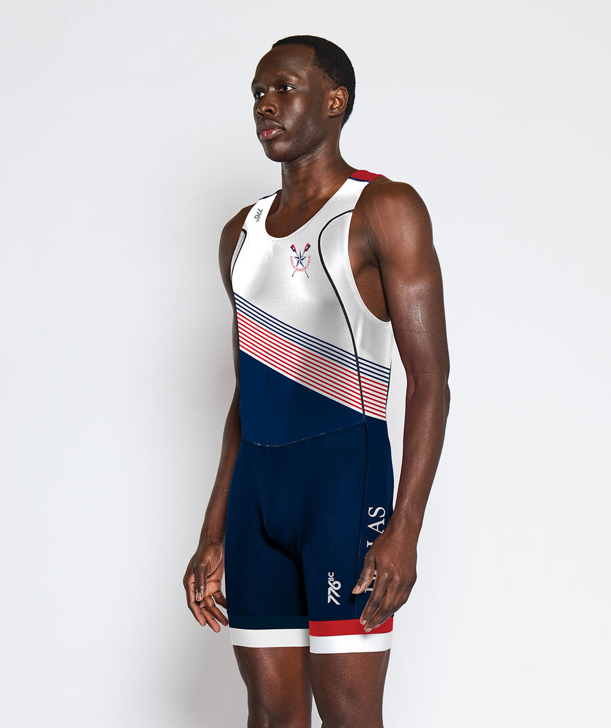 Men's Dallas Rowing Club Race Pro Unisuit - Navy/White
