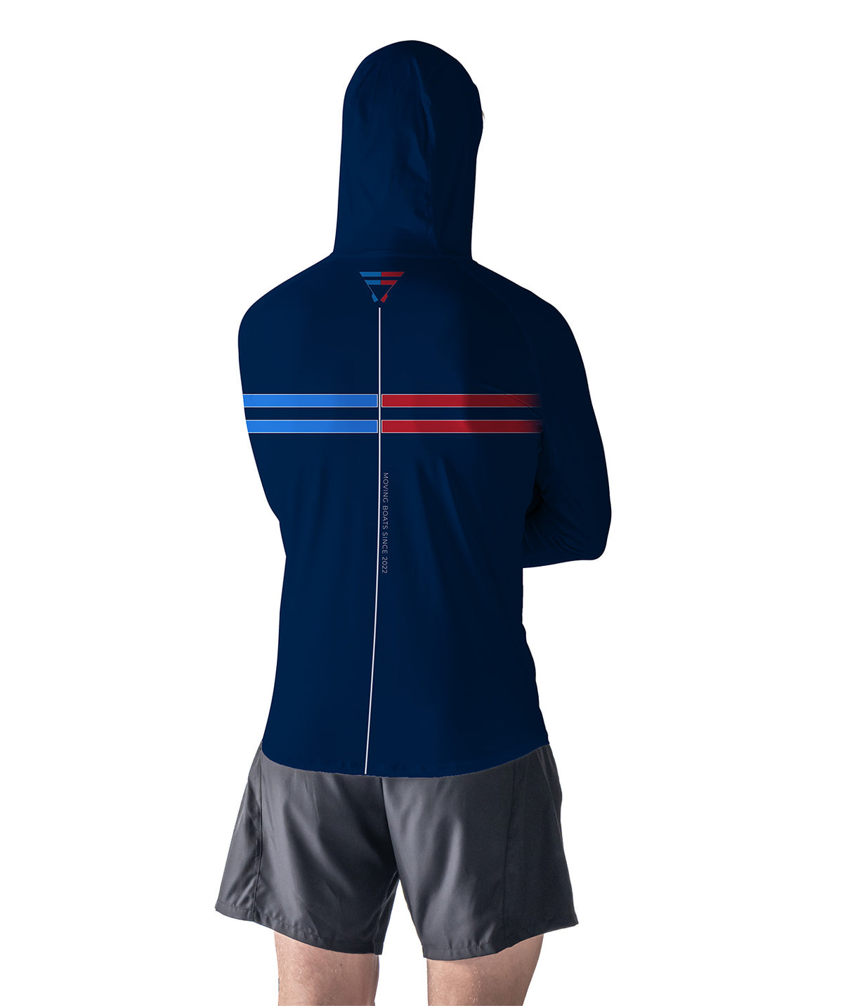 Men's Henley Island Freaks Sun Hoodie LS - Navy