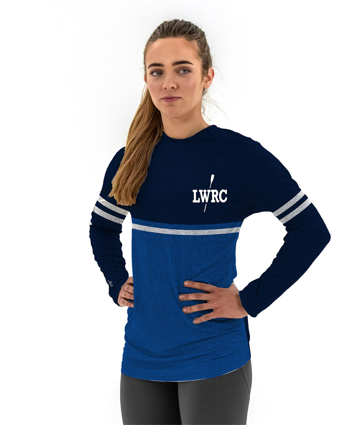 Women's Lake Washington Active T-Shirt LS - Blue/Navy