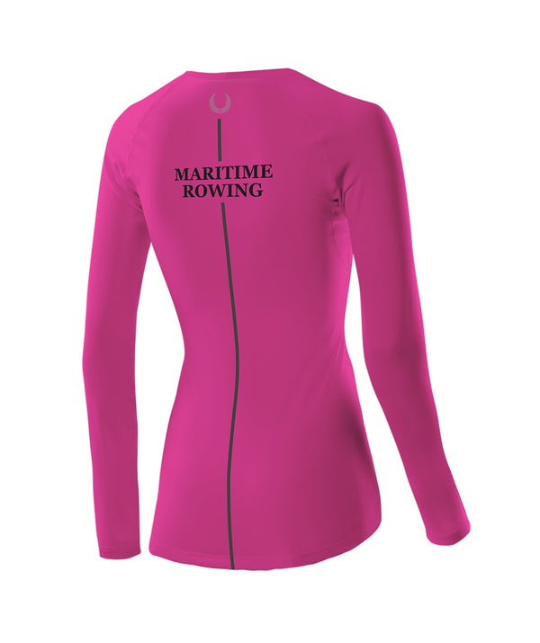 Women's Maritime Rowing Club Base Layer LS - Neon Pink