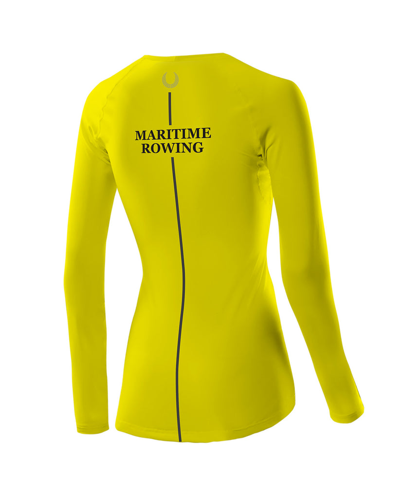 Women's Maritime Rowing Club Winter Base Layer LS - Neon Yellow