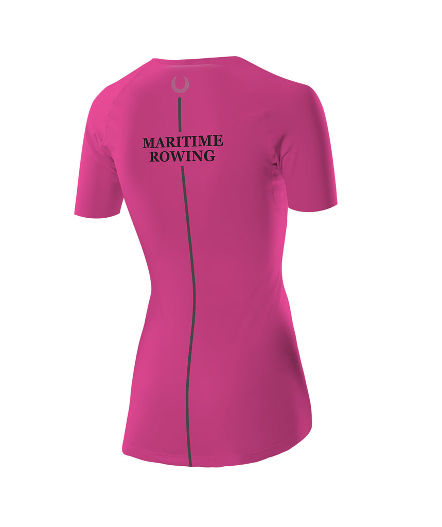 Women's Maritime Rowing Club Base Layer SS - Neon Pink