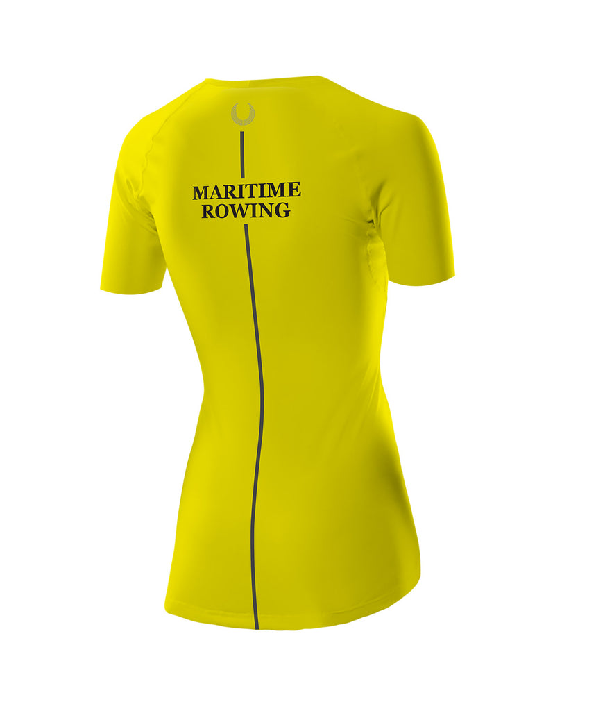 Women's Maritime Rowing Club Base Layer SS - Neon Yellow