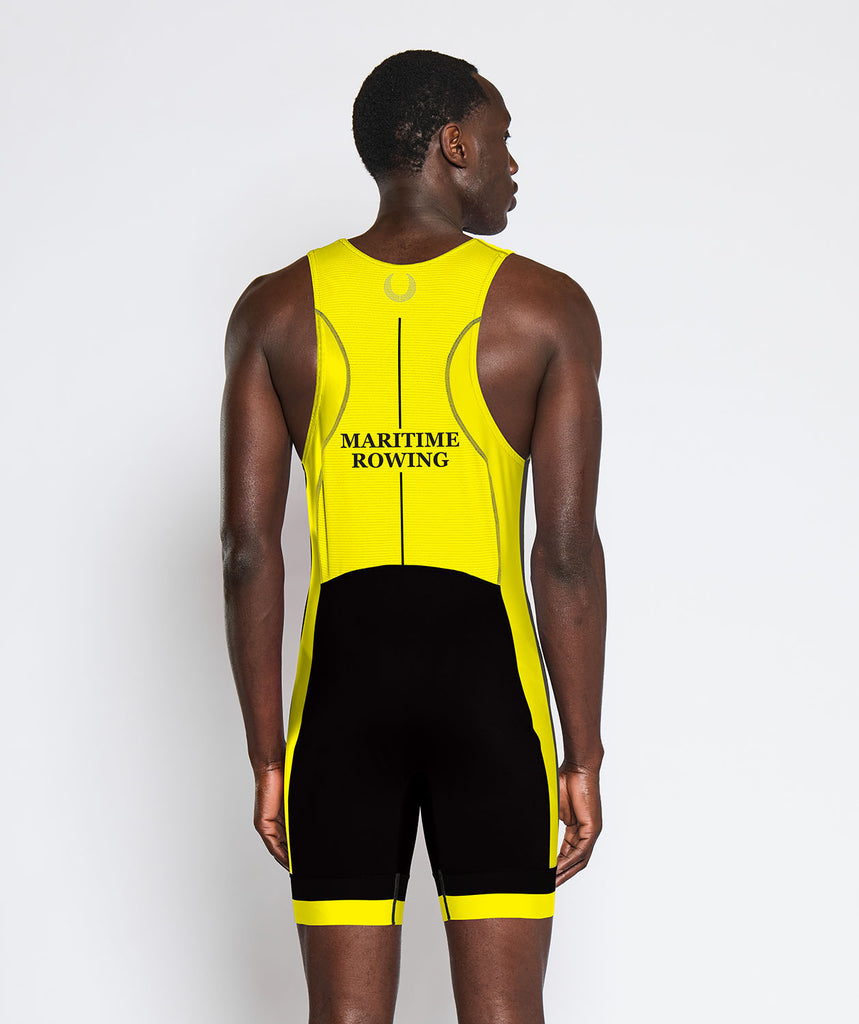 Men's Maritime Rowing Club Pro Unisuit - Black/Neon Yellow