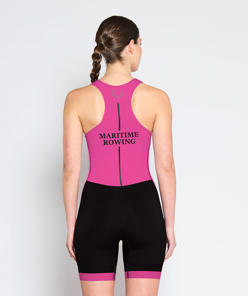 Women's Maritime Rowing Club Pro Unisuit - Black/Neon Pink