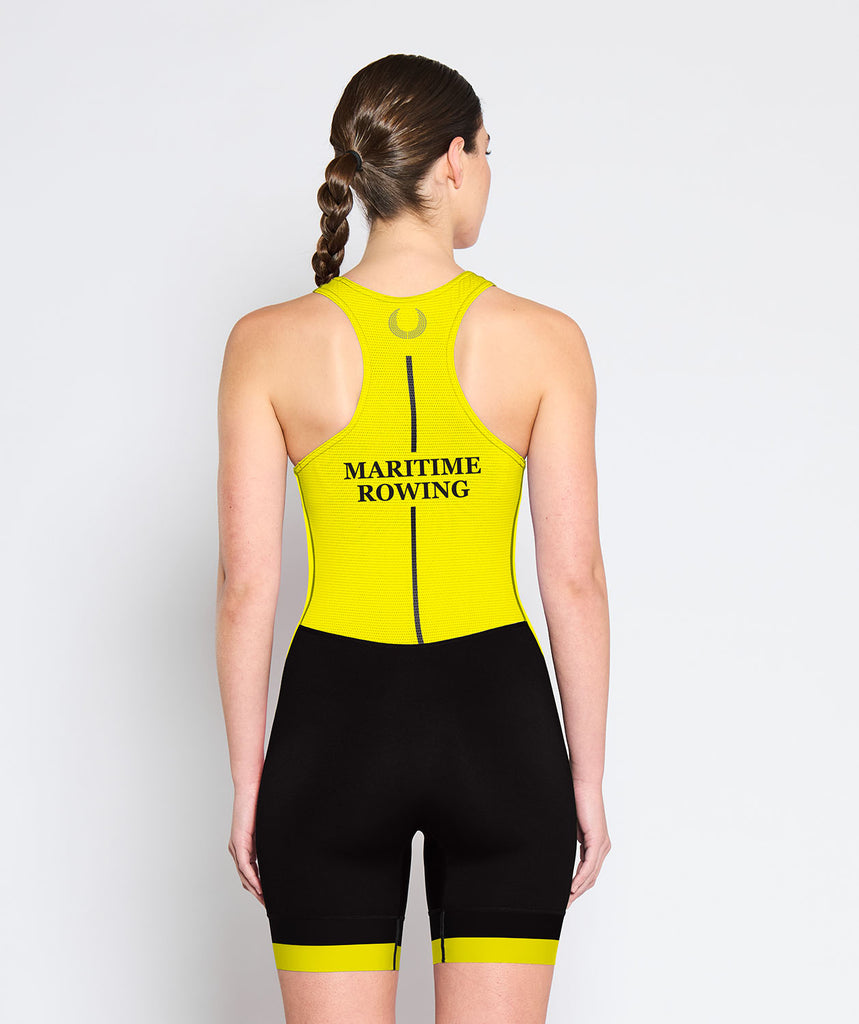Women's Maritime Rowing Club Pro Unisuit - Black/Neon Yellow