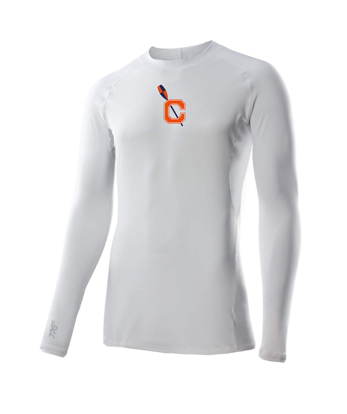 Men's Clemson Performance Base Layer LS - White