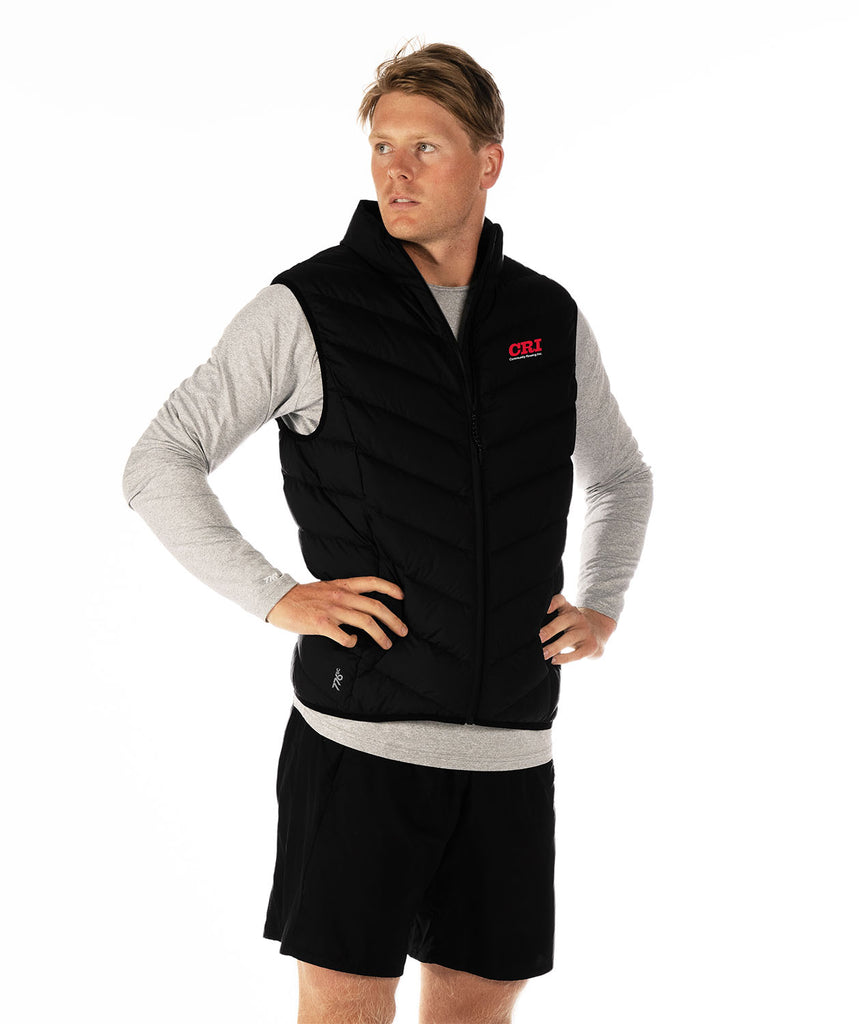 Men's Community Rowing Inc. 40th Anniversary Cumulus Puffer Vest - Black