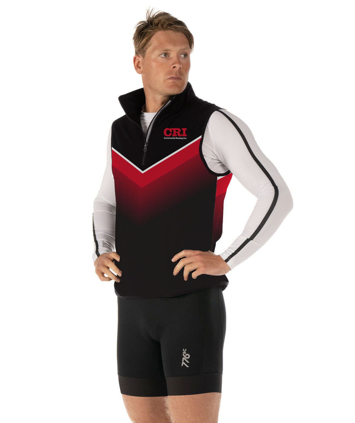 Men's Community Rowing Inc. 40th Anniversary Stratus Vest - Black/Red