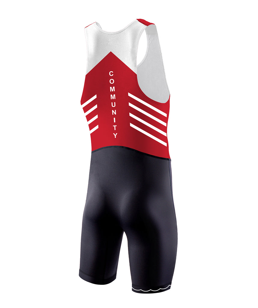Men's CRI Varsity Streamline Unisuit - Red/White