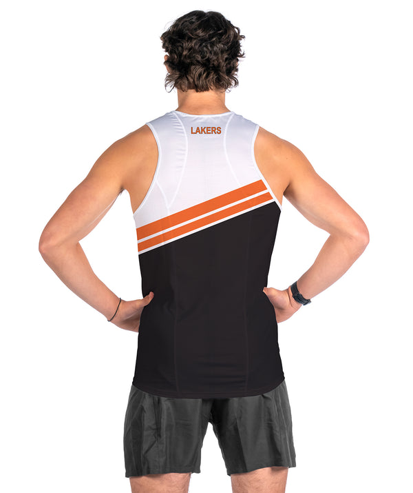 Men's Carnegie Lake Rowing Association Performance Tank - White/Orange