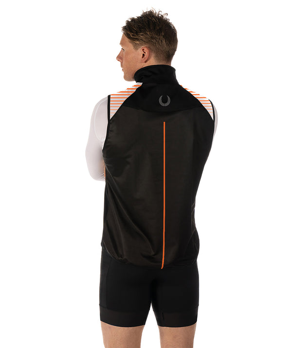 Men's Carnegie Lake Rowing Association Stratus Vest - Black/Orange