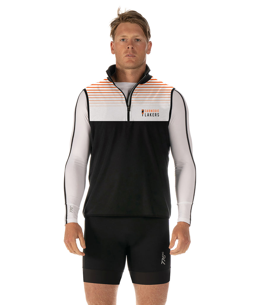 Men's Carnegie Lake Rowing Association Stratus Vest - Black/Orange