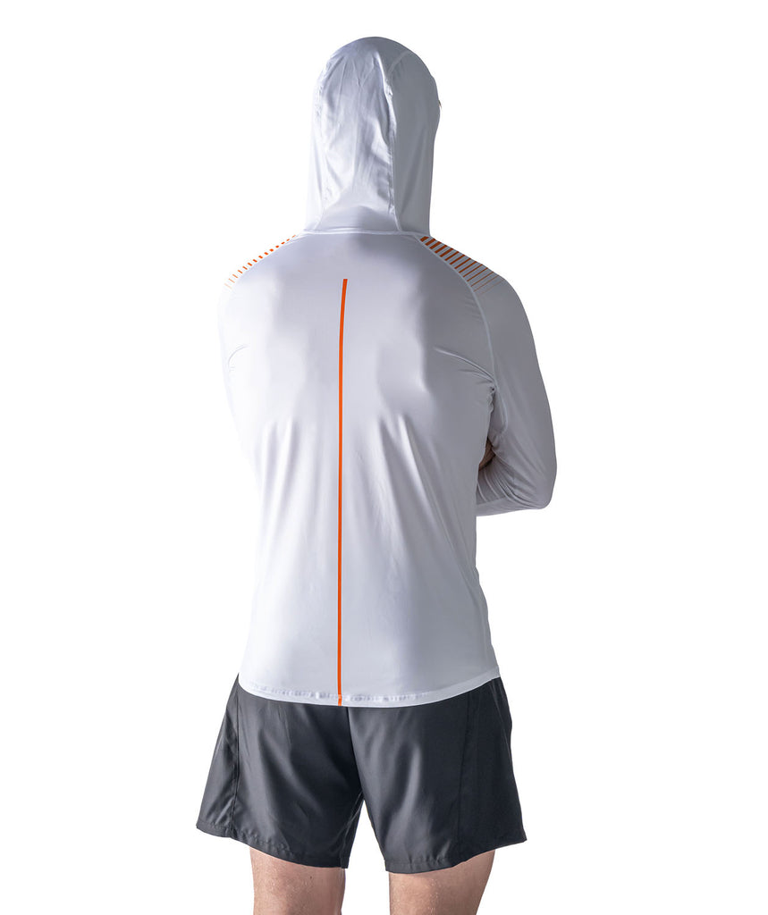 Men's Carnegie Lake Rowing Association Sun Hoodie LS - White