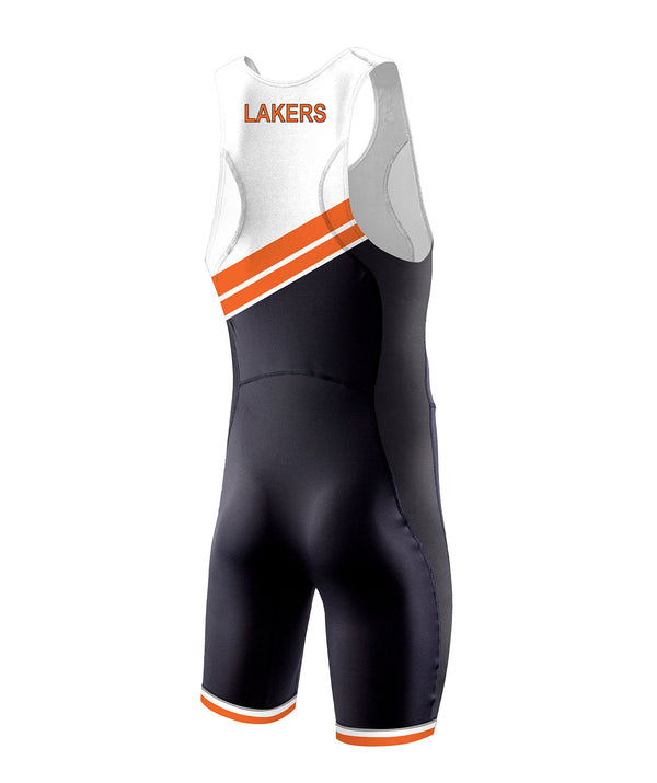 Men's Carnegie Lake Rowing Association Pro Unisuit - White/Black/Orange