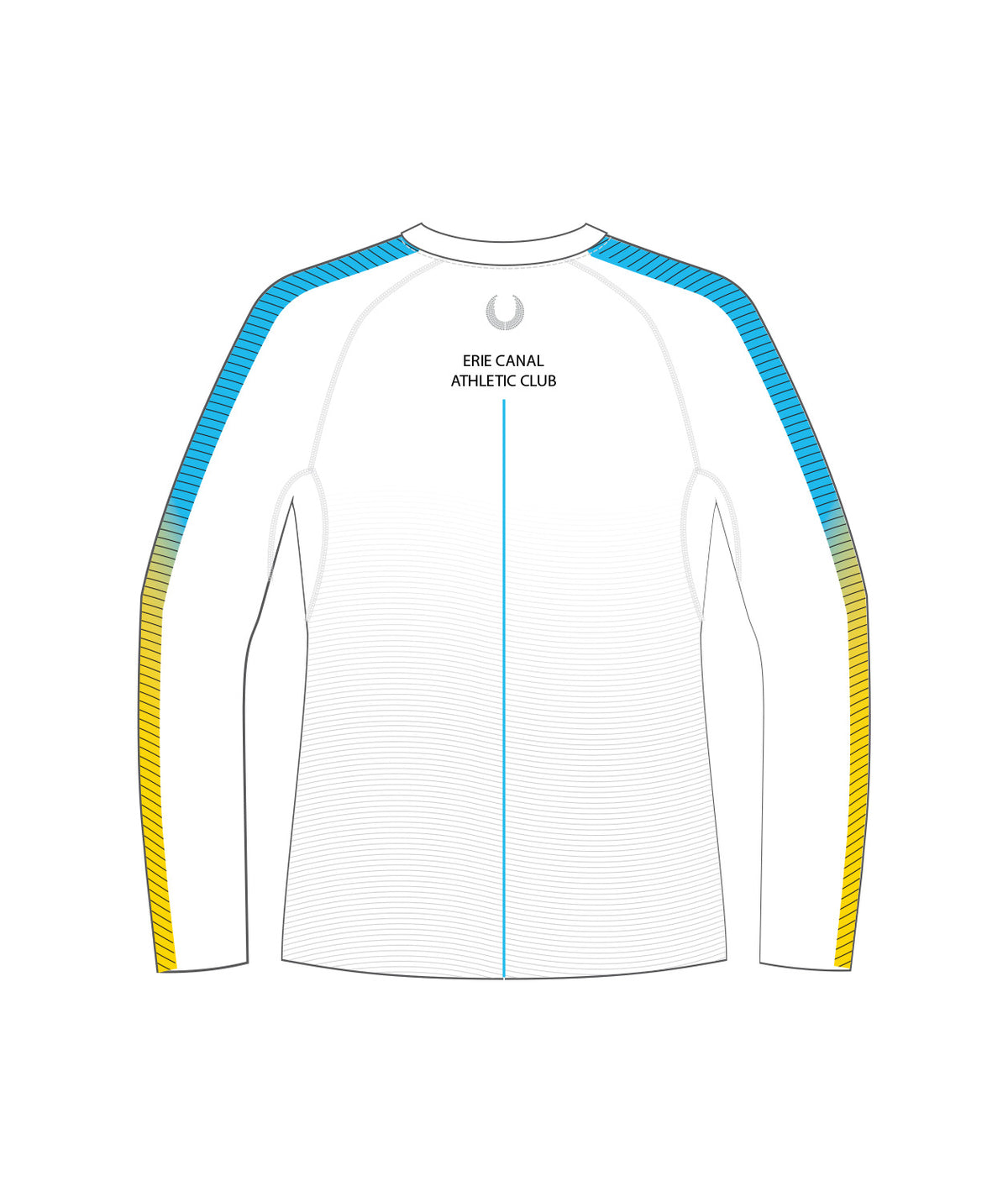 Men's Erie Canal Athletic Club Base Layer LS - White/Blue