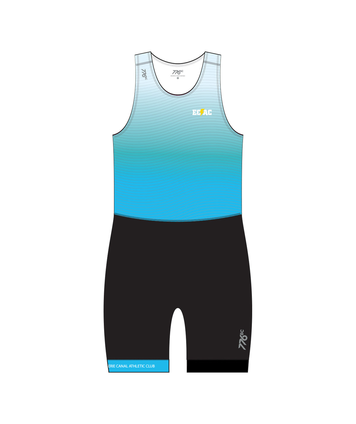 Men's Erie Canal Athletic Club Streamline Leg Band Unisuit - Blue/Black