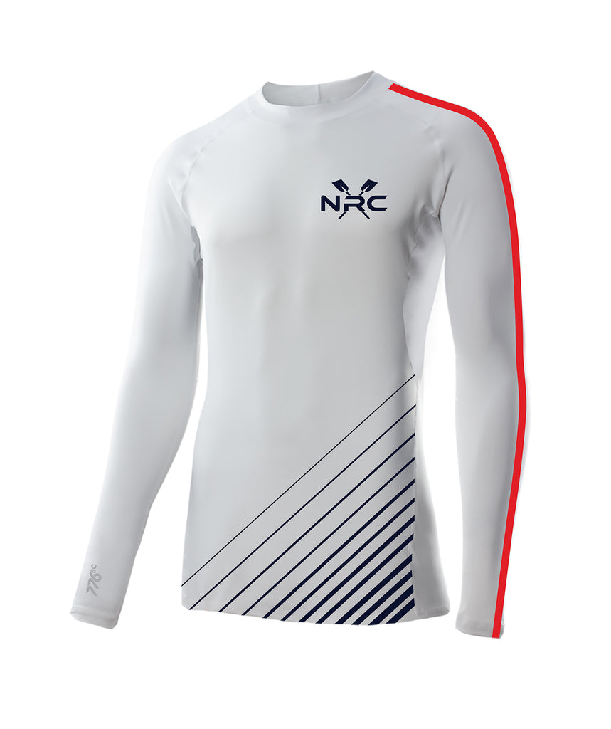 Men's Newport Rowing Club Base Layer LS  - White/Red