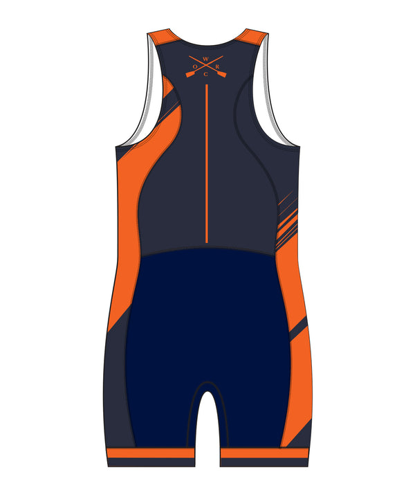 Men's West Olympia Rowing Pro Unisuit - Orange/Navy
