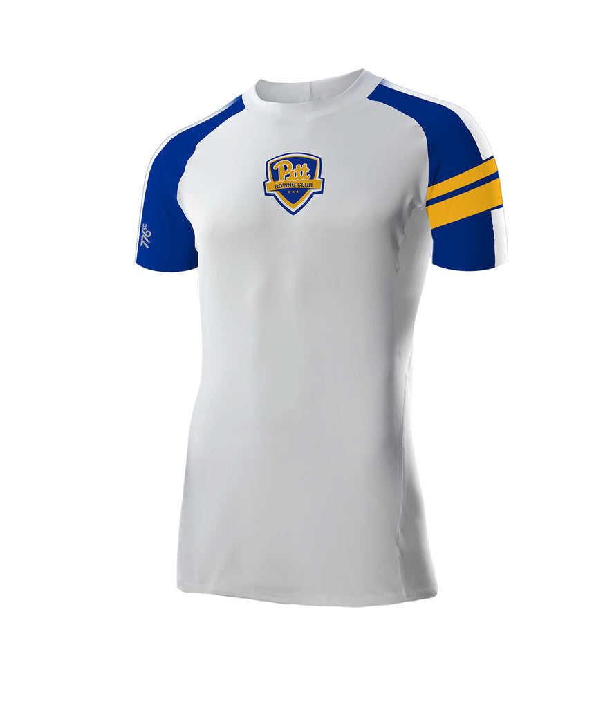 Men's University Of Pittsburgh Base Layer SS - White/Blue