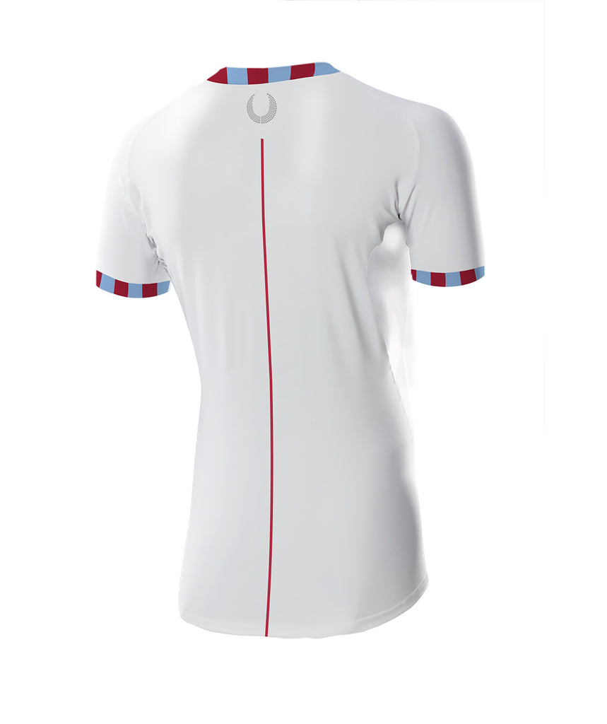 Men's St Catherines College Base Layer SS - White/Maroon/Blue