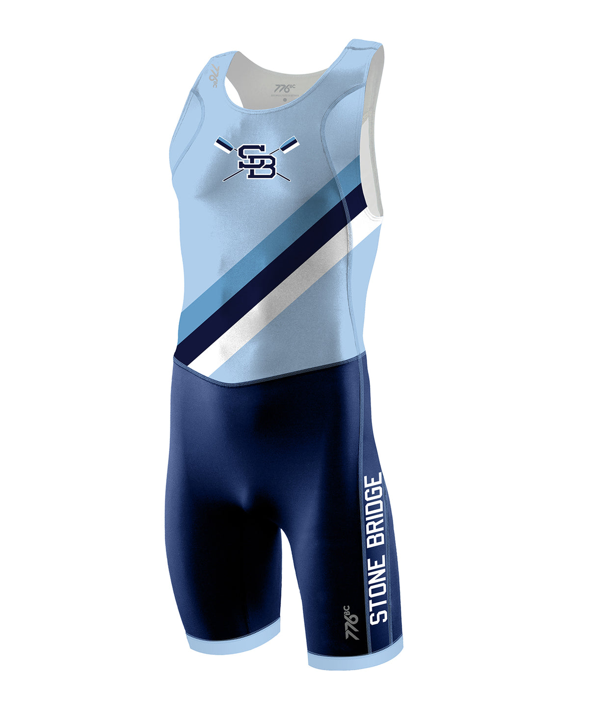 Men's Stone Bridge High School Pro Unisuit - Navy/Light Blue